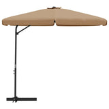 Vidaxl Parasol s ocelovým pólem 300 cm taupe