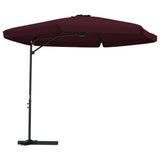 Vidaxl Parasol z jeklenim drogom 300 cm Bordeaux Red