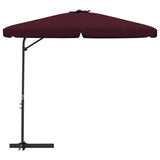 Vidaxl Parasol z jeklenim drogom 300 cm Bordeaux Red