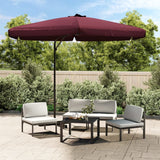 Vidaxl Parasol ze stalowym biegunem 300 cm Bordeaux Red