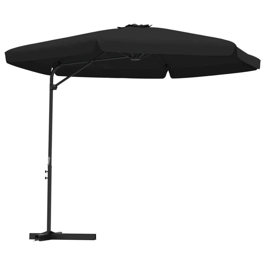 Vidaxl -parasol med stålstang 300 cm svart