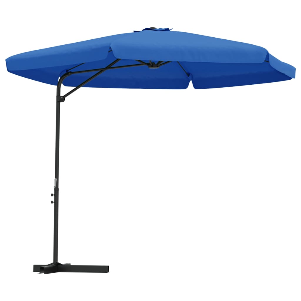 Parasol vidaxl avec poteau en acier 300 cm bleu azure