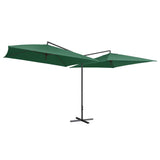 Vidaxl Parasol Doppel mit Stahlpol 250x250 cm Grün