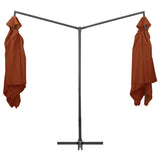 Vidaxl Parasol Double con polo in acciaio 250x250 cm Terracotta.