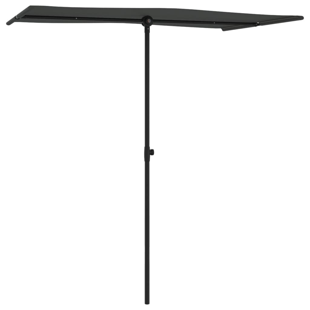 Vidaxl Parasol with aluminum pole 180x110 cm anthracite -colored