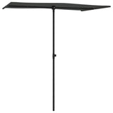 Vidaxl Parasol with aluminum pole 180x110 cm anthracite -colored