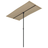 Vidaxl parasol z biegunem aluminiowym 180x110 cm taupe