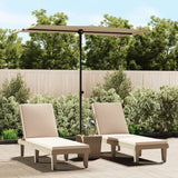 Vidaxl parasol z biegunem aluminiowym 180x110 cm taupe