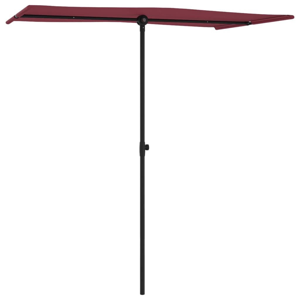 Vidaxl Parasol med aluminiumstang 180x110 cm Bourgogne Red