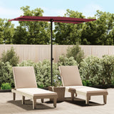 Vidaxl Parasol med aluminiumstang 180x110 cm Bourgogne Red