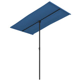 Parasol Vidaxl con poste de aluminio 180x110 cm azul azul