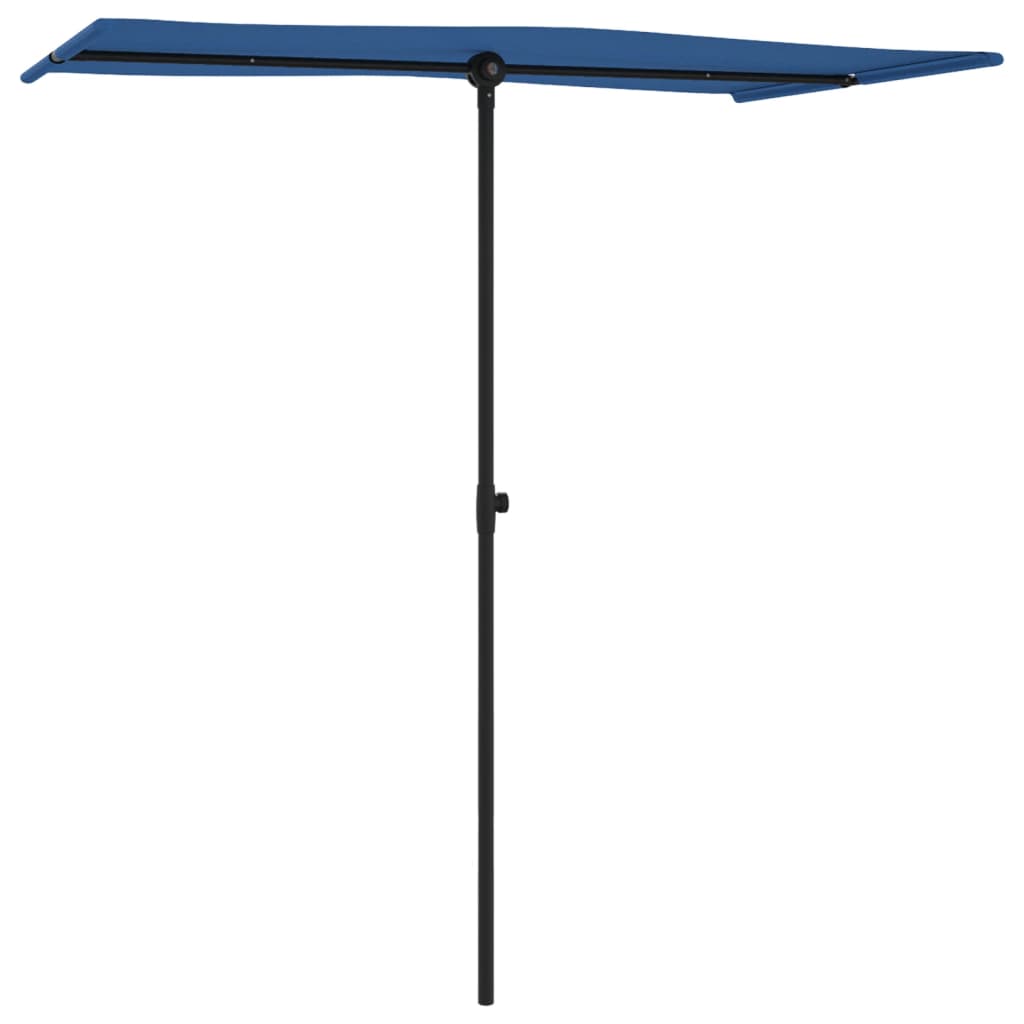 Vidaxl parasol s hliníkovým pólem 180x110 cm azure modrá