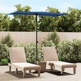 Parasol Vidaxl con poste de aluminio 180x110 cm azul azul