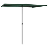 Vidaxl -parasol med aluminiumstang 2x1,5 m grøn