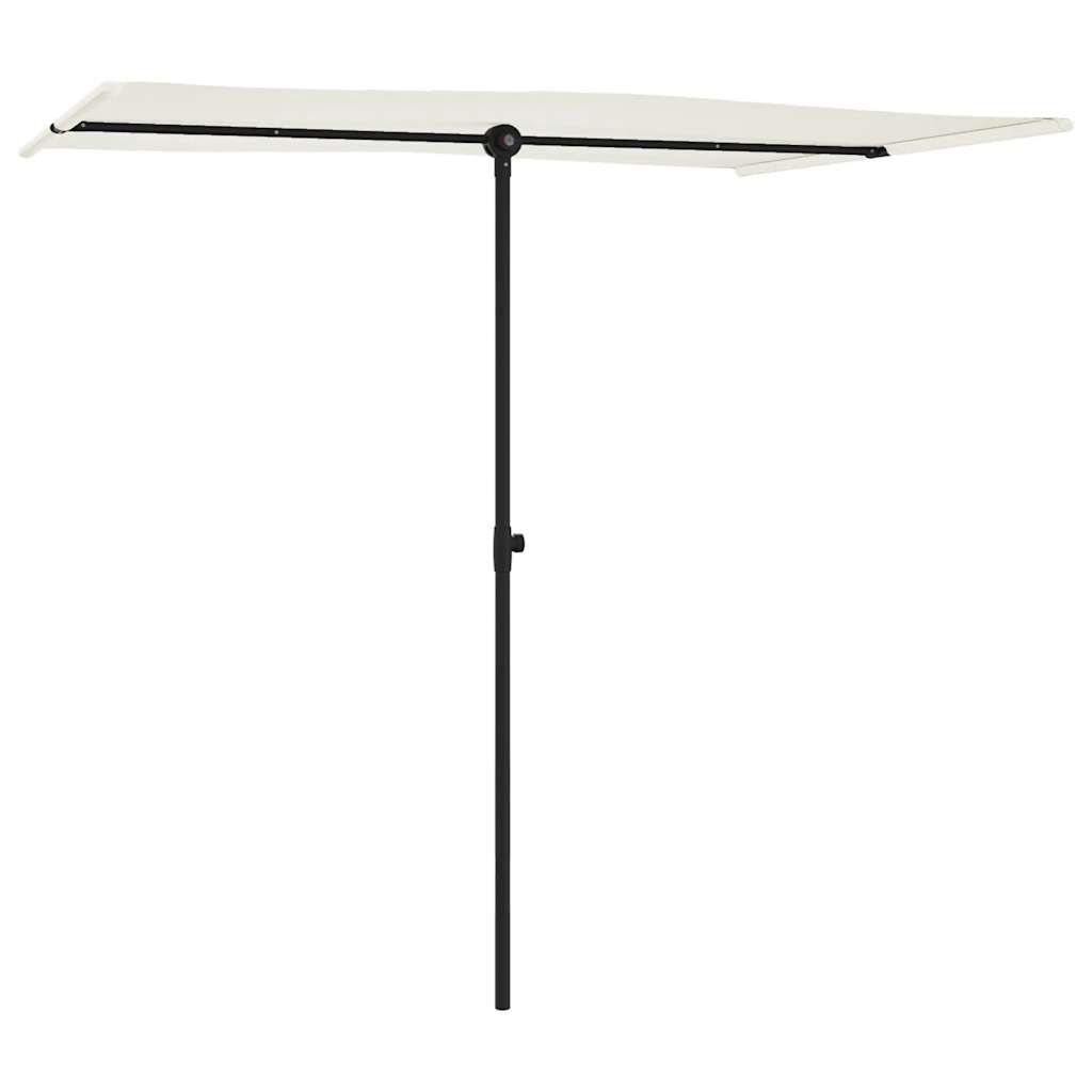 Parasol vidaxl avec poteau en aluminium 2x1,5 m de sable blanc