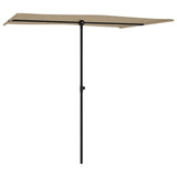 Vidaxl -parasol med aluminiumstang 2x1,5 m taupe