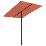 VIDAXL -Parasol mit Aluminiumpol 2x1,5 m Terrakotta -ausgelöst