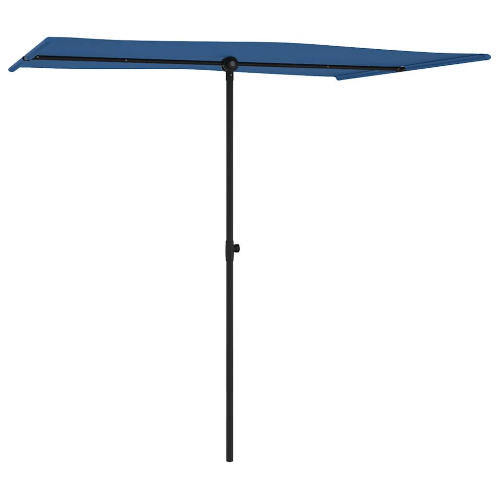 Parasol vidaxl avec poteau en aluminium 2x1,5 m azure bleu