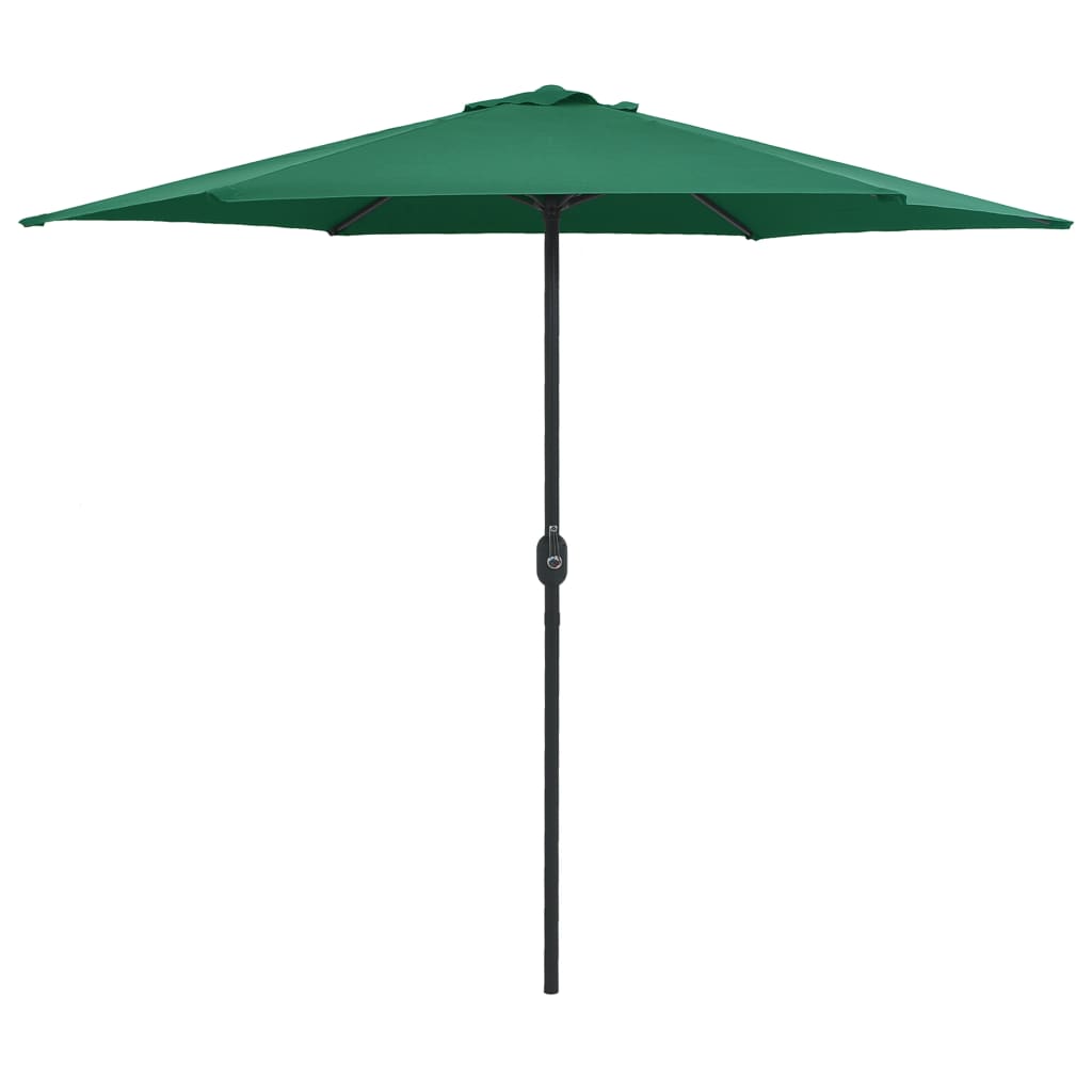 Parasol Vidaxl con poste de aluminio 270x246 cm verde