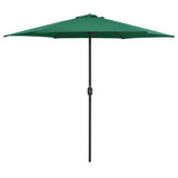 Parasol Vidaxl con poste de aluminio 270x246 cm verde