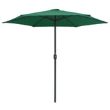 Vidaxl -Parasol mit Aluminiumpol 270x246 cm Grün