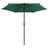 Vidaxl Parasol with aluminum pole 270x246 cm green