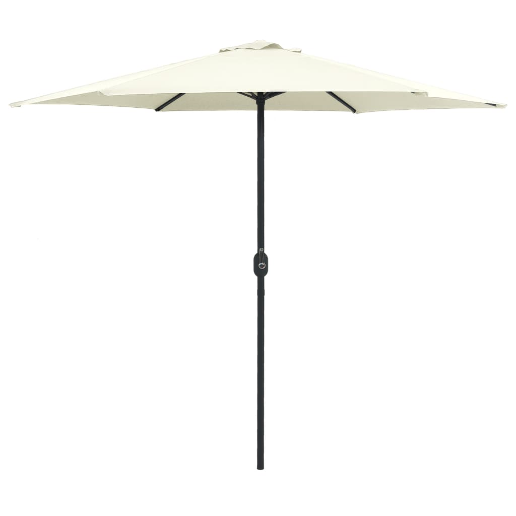 Vidaxl Parasol con polo in alluminio 270x246 cm bianco sabbioso