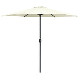 Parasol Vidaxl con poste de aluminio 270x246 cm de blanco arenoso