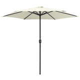 Vidaxl Parasol con polo in alluminio 270x246 cm bianco sabbioso