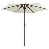 Vidaxl Parasol con polo in alluminio 270x246 cm bianco sabbioso