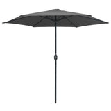 Vidaxl parasol avec poteau en aluminium 270x246 cm anthracite -colored