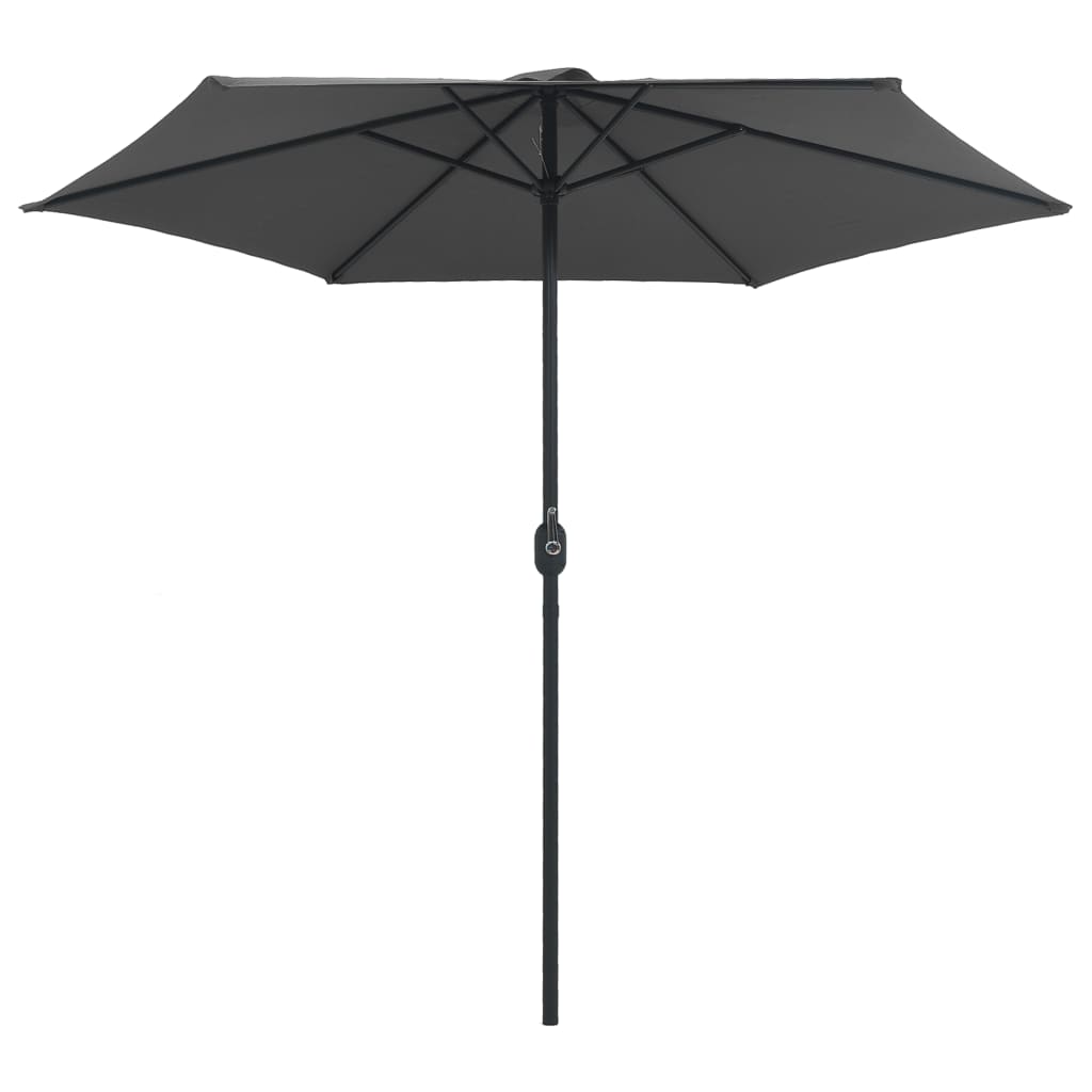 VIDAXL -Parasol mit Aluminiumpol 270x246 cm Anthrazit