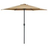 Vidaxl parasol avec poteau en aluminium 270x246 cm taupe