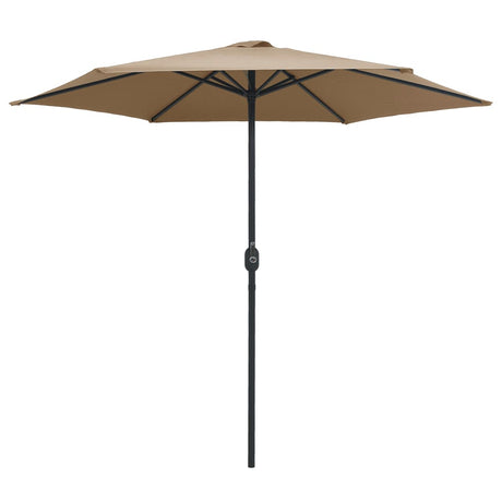 Vidaxl -Parasol mit Aluminiumpol 270x246 cm Taupe