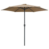 Parasol Vidaxl con polo de aluminio 270x246 cm taupe