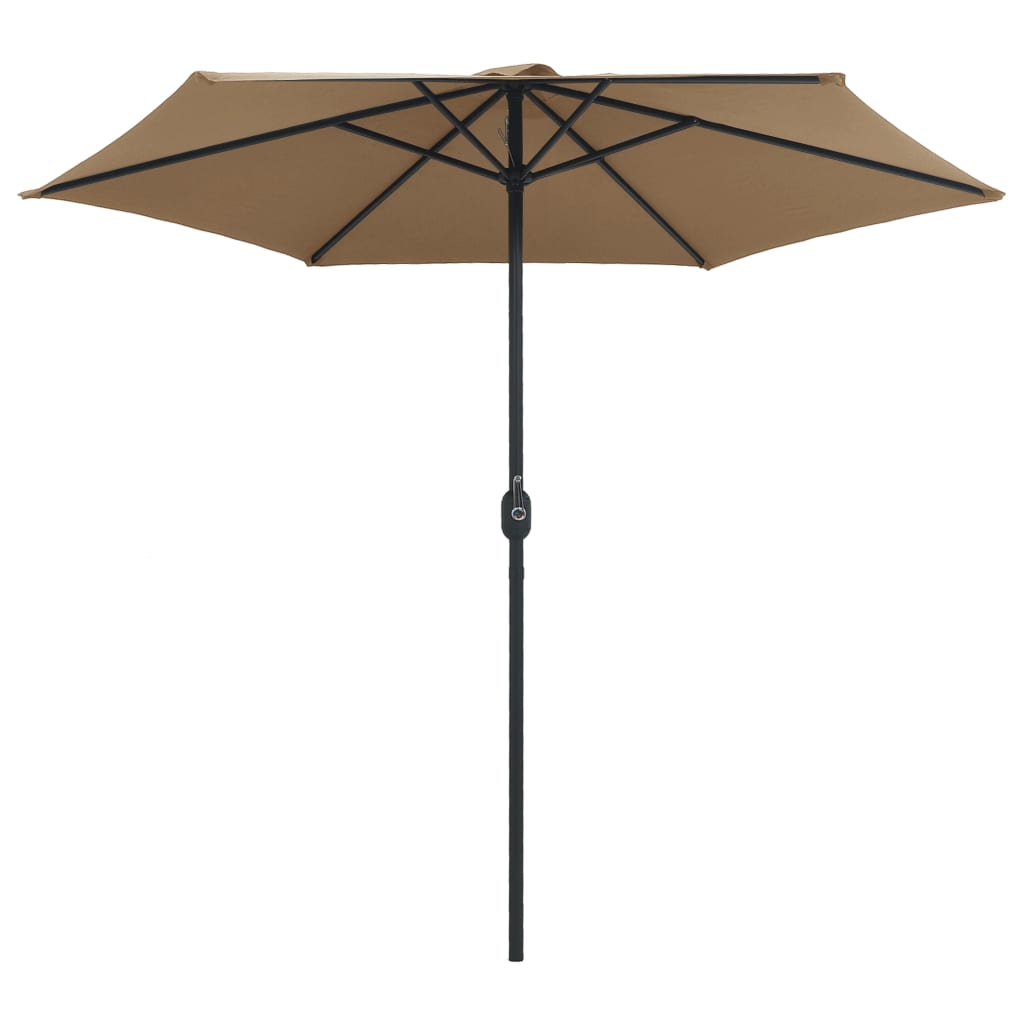 Parasol Vidaxl con polo de aluminio 270x246 cm taupe