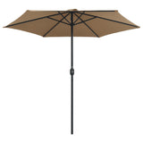 Vidaxl Parasol with aluminum pole 270x246 cm Taupe