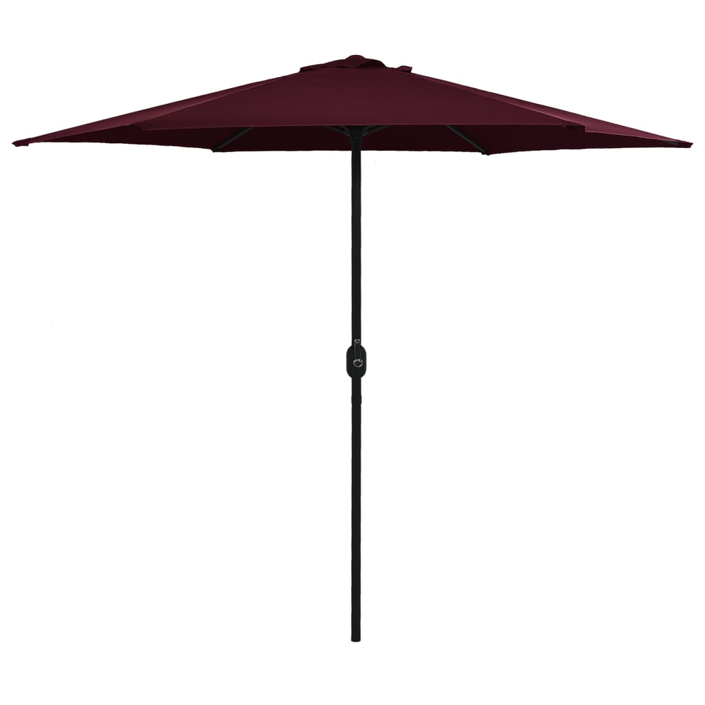 Vidaxl -Parasol mit Aluminiumpol 270x246 cm Bordeaux Rot