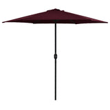 Vidaxl -parasol med aluminiumstang 270x246 cm Bordeaux rød