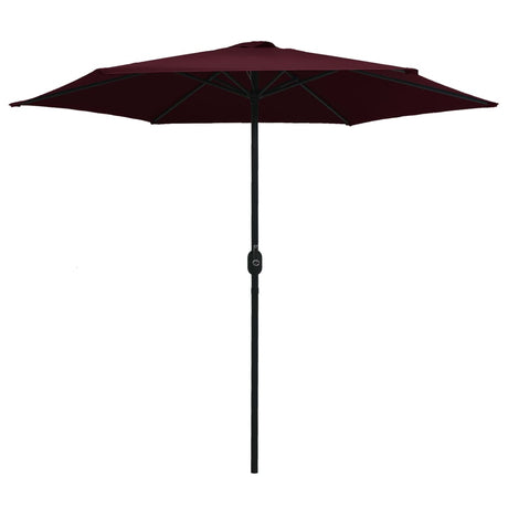 Vidaxl -Parasol mit Aluminiumpol 270x246 cm Bordeaux Rot