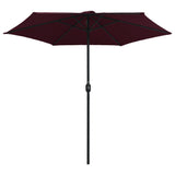 Vidaxl Parasol med aluminiumstang 270x246 cm Bordeaux rød