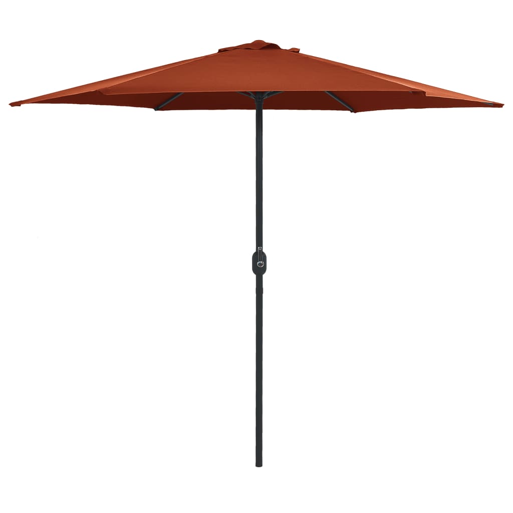 VIDAXL -Parasol mit Aluminiumpol 270x246 cm Terracotta -gelöscht