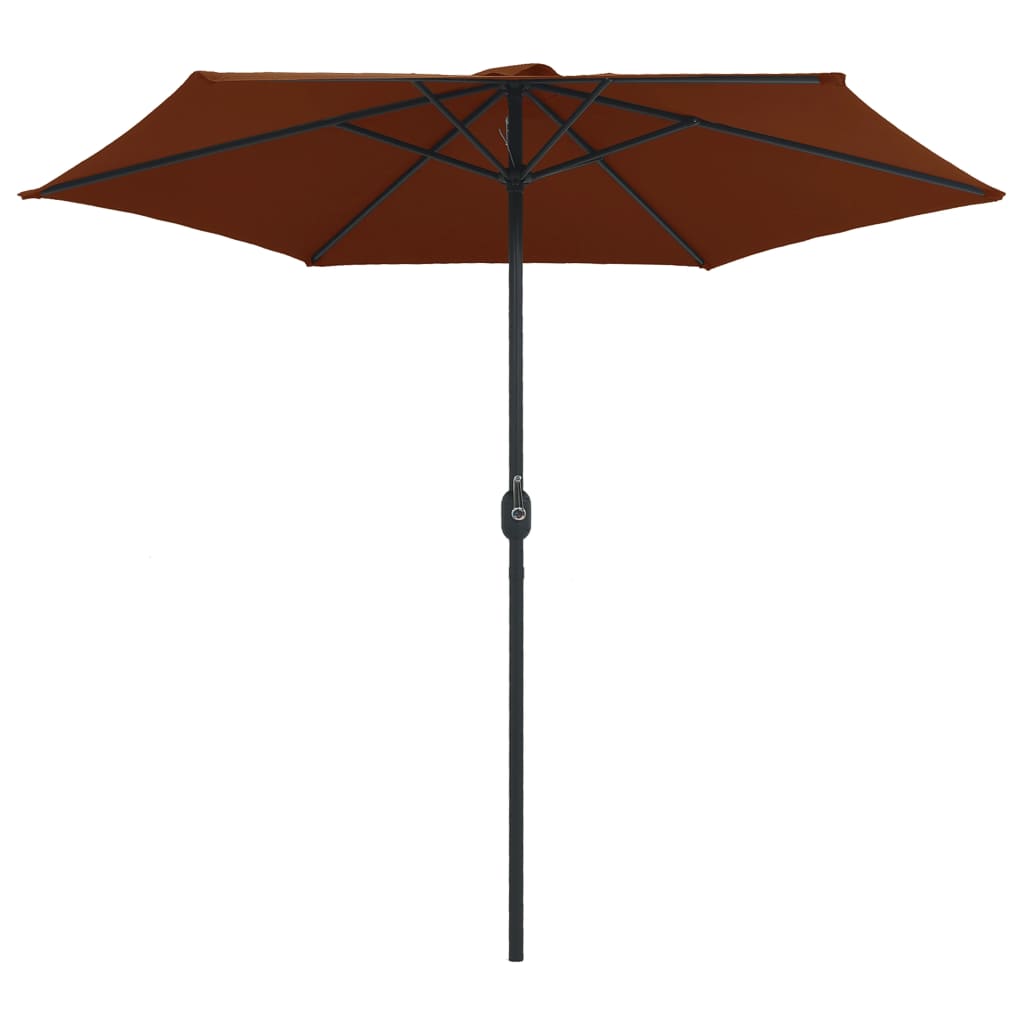 Vidaxl Parasol con poste de aluminio 270x246 cm Terracota -Coled