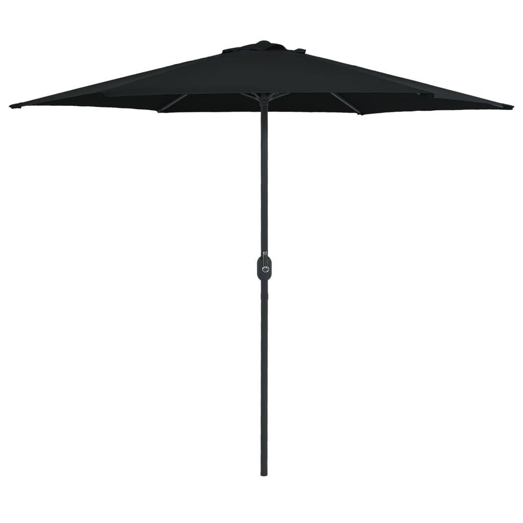 Vidaxl Parasol z aluminijastim drogom 270x246 cm črna