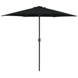 Vidaxl Parasol z biegunem aluminiowym 270x246 cm czarny