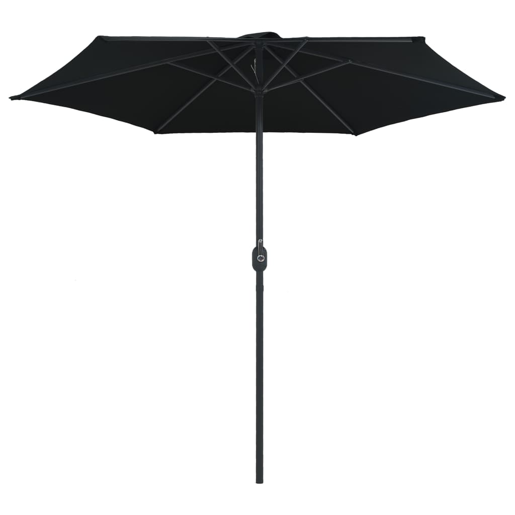 Vidaxl Parasol z aluminijastim drogom 270x246 cm črna