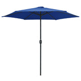 VIDAXL -Parasol mit Aluminiumpol 270x246 cm Azurblau