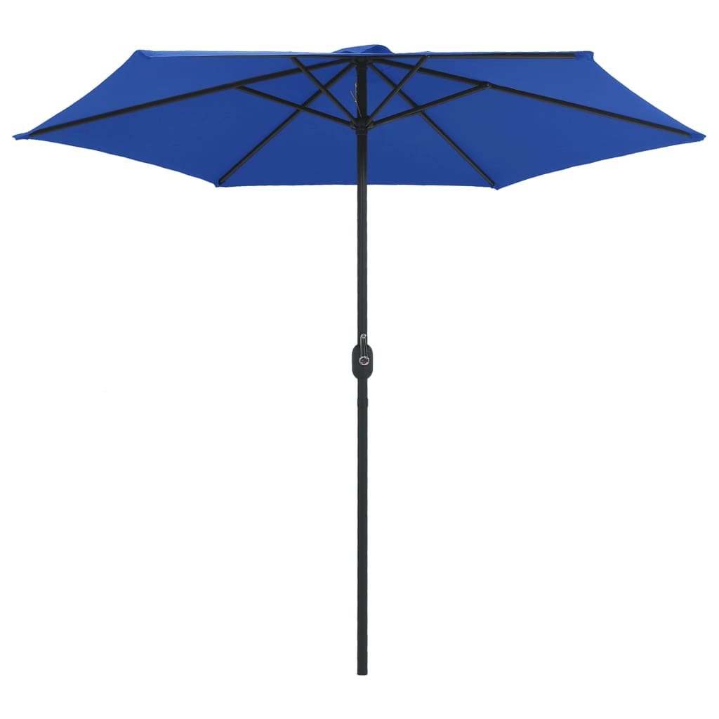 Vidaxl parasol avec poteau en aluminium 270x246 cm bleu azure