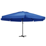 Parasol vidaxl avec poteau en aluminium 500 cm bleu azure