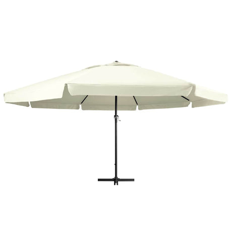 VIDAXL -Parasol mit Aluminiumpol 600 cm Sandweiß